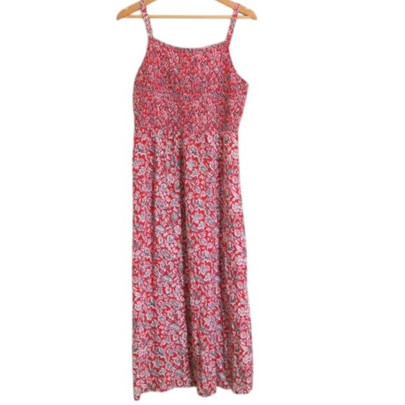 Old Navy Spaghetti Strap Smocked Floral Maxi Dress Size L - Picture 2 of 6
